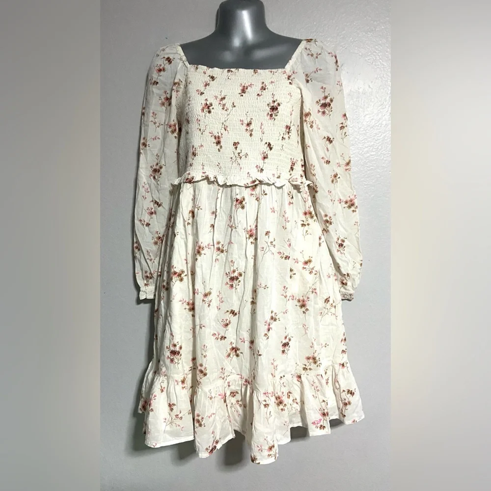 Vineyard Vines Floral Cream Dress